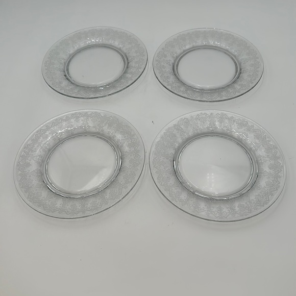 Vesta Clear Luncheon Plate by Glastonbury Lotus- set of 4 - Picture 7 of 16
